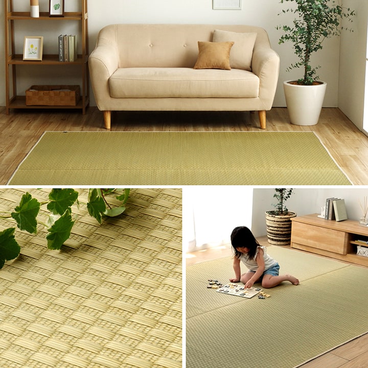 SHIZU-KAGU / 【イケヒコ】ラグ 正方形 い草 日本製 国産 自然素材